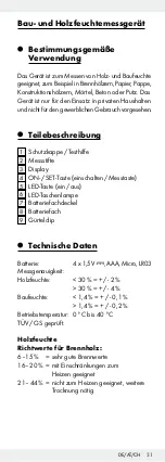 Предварительный просмотр 31 страницы Powerfix Profi 109791 Operation And Safety Notes