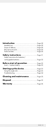 Preview for 29 page of Powerfix Profi 300093 Operation And Safety Notes