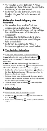 Preview for 41 page of Powerfix Profi 300093 Operation And Safety Notes