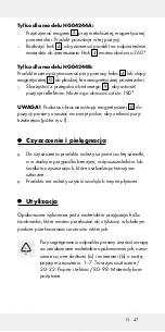 Preview for 47 page of Powerfix Profi 306956 Operation And Safety Notes