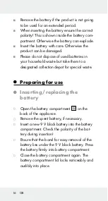 Preview for 16 page of Powerfix Profi 40111 Operation And Safety Notes