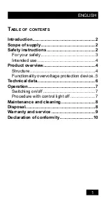 Preview for 2 page of Powerfix Profi 56731 Operating Instructions Manual