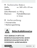 Preview for 61 page of Powerfix Profi 61659 Operation And Safety Notes