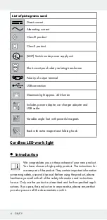 Preview for 6 page of Powerfix Profi Cordless LED work light Operation And Safety Notes