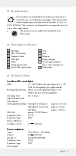 Preview for 7 page of Powerfix Profi Cordless LED work light Operation And Safety Notes