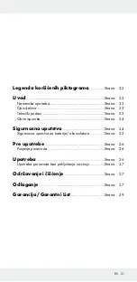 Preview for 21 page of Powerfix Profi Cordless LED work light Operation And Safety Notes