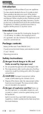 Preview for 4 page of Powerfix Profi PAWSB 12 A1 Operating Instructions Manual