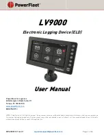 Preview for 1 page of PowerFleet LV9000 User Manual