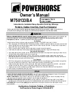 Powerhorse 750133 Owner'S Manual preview