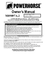 Preview for 1 page of Powerhorse 89897 Owner'S Manual