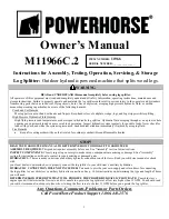 Preview for 1 page of Powerhorse M11966C.2 Owner'S Manual