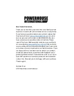 Powerhouse Force 1800 Set Up And Operating Manual preview