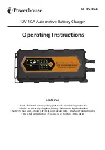 Powerhouse M 8536A Operating Instructions Manual preview