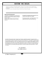 Preview for 2 page of Powerline BSG10X Owner'S Manual