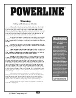 Предварительный просмотр 19 страницы Powerline BSG10X Owner'S Manual