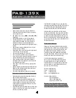 Предварительный просмотр 4 страницы Powerline PAB-139X Owner'S Manual