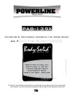 Preview for 16 page of Powerline PAB-139X Owner'S Manual