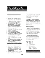 Предварительный просмотр 4 страницы Powerline PCC090X Owner'S Manual