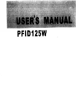 Powerline PFID125W User Manual preview