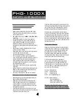 Preview for 4 page of Powerline PHG-1000X Owner'S Manual