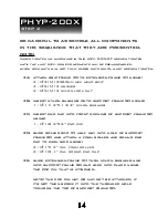 Preview for 14 page of Powerline PHYP-200X Owner'S Manual