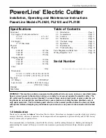 Powerline PL2100 Installation, Operating And Maintenance Instructions preview