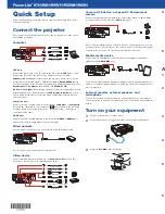 Предварительный просмотр 1 страницы PowerLite PowerLite 97H Quick Setup