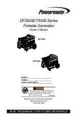 Preview for 1 page of Powermate DF3500E Series Owner'S Manual