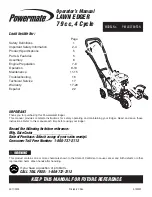 Powermate P-WLE-0799-F2N Operator'S Manual preview