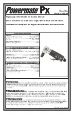 Preview for 1 page of Powermate P024-0292SP Instruction Manual