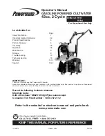 Powermate PCV43 Operator'S Manual preview