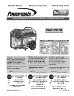 Preview for 1 page of Powermate PM0123250 Operator'S Manual