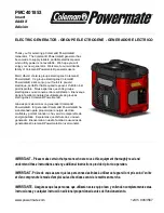 Preview for 1 page of Powermate PMC401853 User Manual