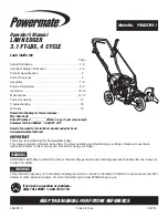 Preview for 1 page of Powermate PWLE0799 Operator'S Manual