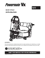 Powermate VX CRN175P Operator'S Manual preview