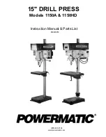 Предварительный просмотр 1 страницы Powermatic 1150HD Instruction Manual