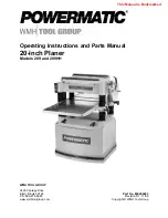 Powermatic 209 Operating Instructions And Parts Manual preview