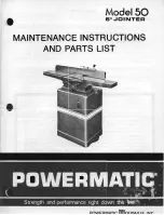 Предварительный просмотр 1 страницы Powermatic 50-6" Maintenance Instructions And Parts List