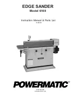 Preview for 1 page of Powermatic 6108 Instruction Manual And Parts List