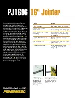 Preview for 2 page of Powermatic PJ1696 Specifications