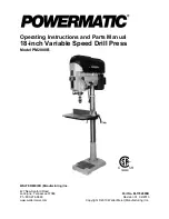 Powermatic PM2800B Operating Instructions And Parts Manual preview