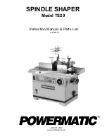 Powermatic TS29 Instruction Manual And Parts List preview