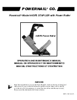 Preview for 1 page of Powernail 445FS Operation And Maintenance Manual