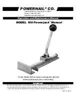 Preview for 1 page of Powernail Powerjack 100 Operation And Maintenance Manual