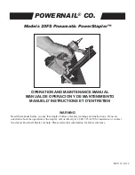 Powernail PowerStapler 20FS Operation And Maintenance Manual preview