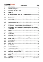 Powerplus POWDP20100 Manual preview