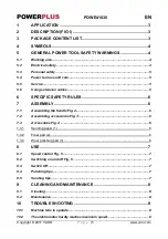 Preview for 1 page of Powerplus POWE41030 Manual