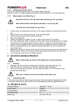 Preview for 9 page of Powerplus POWE50001 Manual