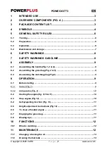 Powerplus POWEG63773 Manual preview