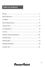 Preview for 2 page of PowerPoint P154CZSS/T Instructions Manual